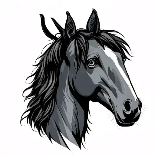 bojack horseman tattoo design idea