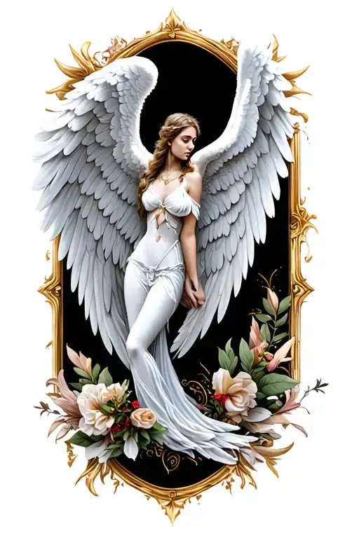 angel wings tattoo design idea