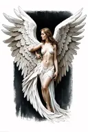 angel wings tattoo design idea