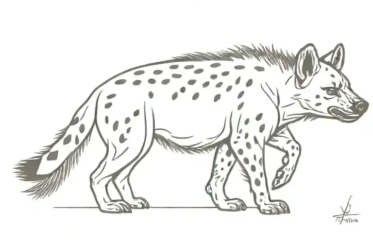 Hyena tattoo design idea