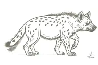 Hyena tattoo design idea