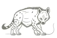 Hyena tattoo design idea