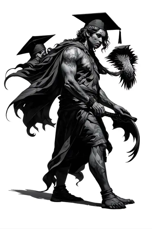 A recreation of my journey of my masters degree that explains different aspects of it.  tattoo design idea