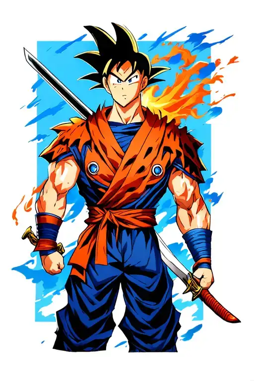 Upper Arm / Shoulder:	•	Guts in Berserker armor, sword over the shoulder	•	Ichigo (Hollow or Bankai form)	•	Goku (Sup tattoo design idea