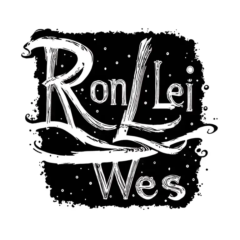 "Ron Lei Wes" morse code tattoo design idea