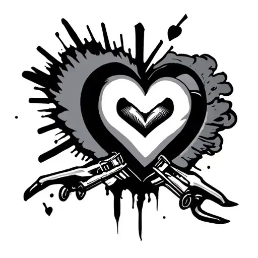 hardstyle fast and furious love tattoo design idea