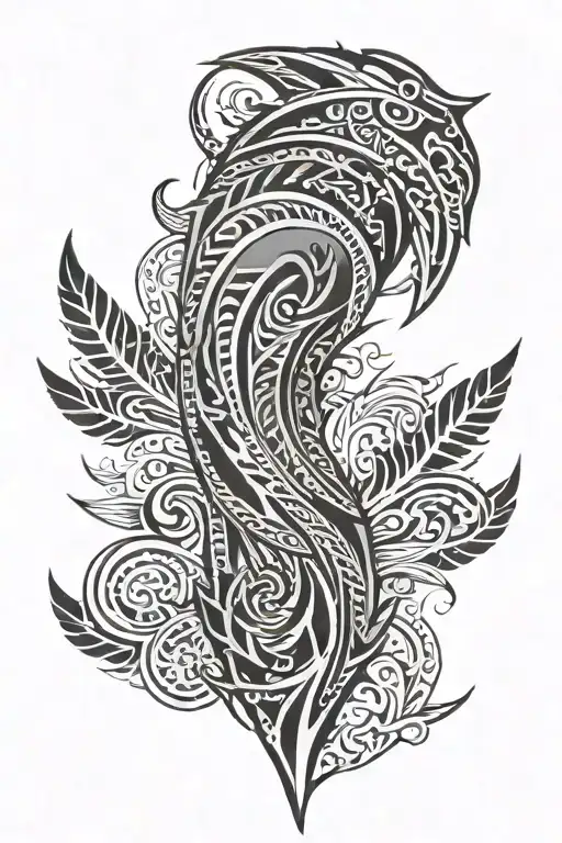 tribal mauri tattoo on full arm sleeve tattoo design idea