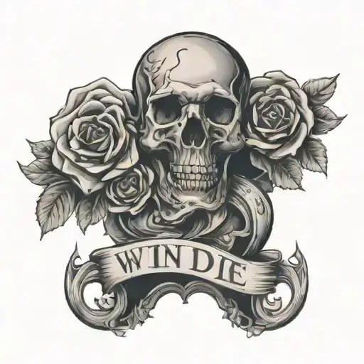 win or die tattoo design idea