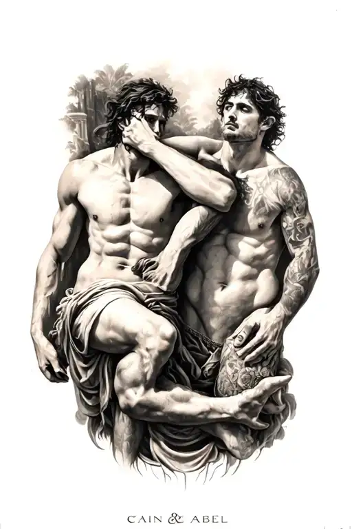 Cain and Abel  tattoo design idea