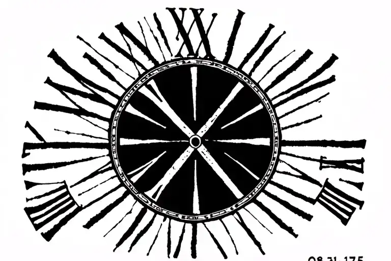 roman numerals 08 31 1975 tattoo design idea