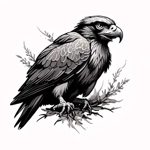 Buzzard tattoo design idea