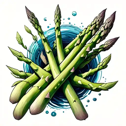 Asparagus sea and tattoo design idea