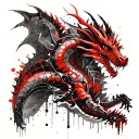 mechanical dragon tattoo design idea