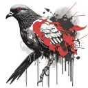 pigeon in the afterlife  tattoo design idea