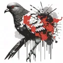 pigeon in the afterlife  tattoo design idea