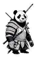 Panda Warrior tattoo design idea