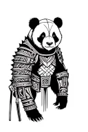 Panda Warrior tattoo design idea