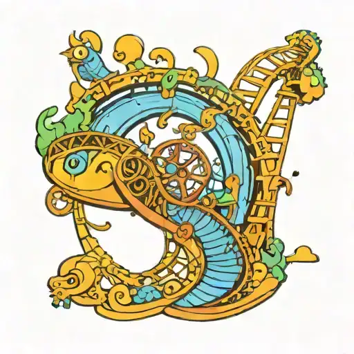 roller coaster leo virgo libra scorpio tattoo design idea