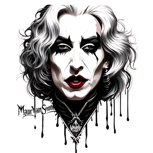 marilyn manson tattoo design idea
