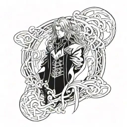 Alucard anime  tattoo design idea