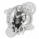 Alucard anime  tattoo design idea