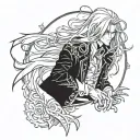 Alucard anime  tattoo design idea