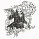 Alucard anime  tattoo design idea