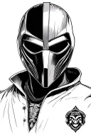 mf doom mask tattoo design idea