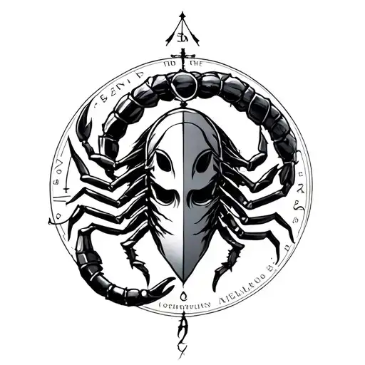 libra gemini and scorpio tattoo design idea