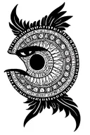 aztec calendar tattoo design idea