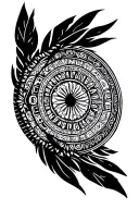aztec calendar tattoo design idea
