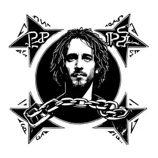 Pearl Jam stick man logo, and Alice In Chain star logo  tattoo design idea