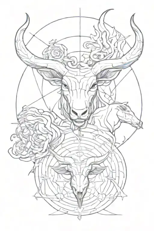 zodiac signs taurus virtigo gemini Sagittarius sign tattoo design idea