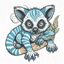 lemur tattoo design idea