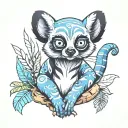 lemur tattoo design idea