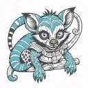 lemur tattoo design idea