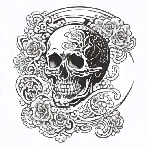 Russian roulette tattoo design idea