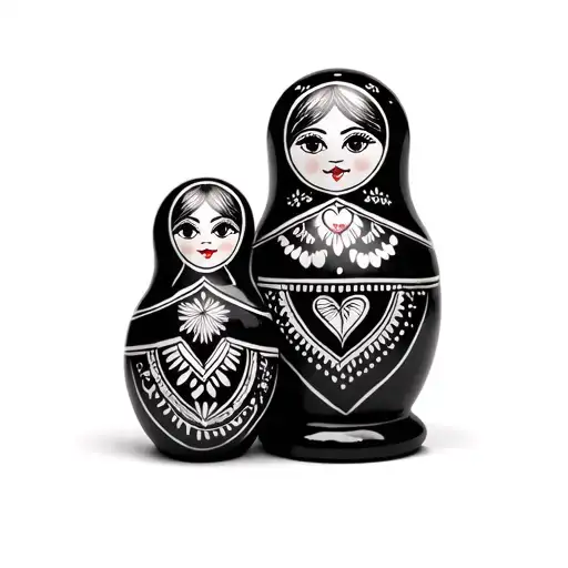 Russian dolls mind body heart soul spirit minecraft characters tattoo design idea