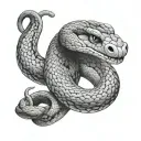snake with "trust no one" on it  tattoo design idea