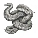 snake with "trust no one" on it  tattoo design idea