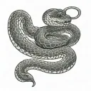 snake with "trust no one" on it  tattoo design idea
