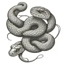 snake with "trust no one" on it  tattoo design idea