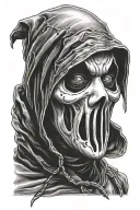 Ghostface mask from Scream tattoo design idea