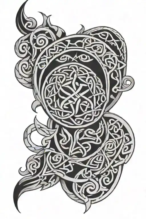 Low sleeve tribal Celtic tattoo design tattoo design idea