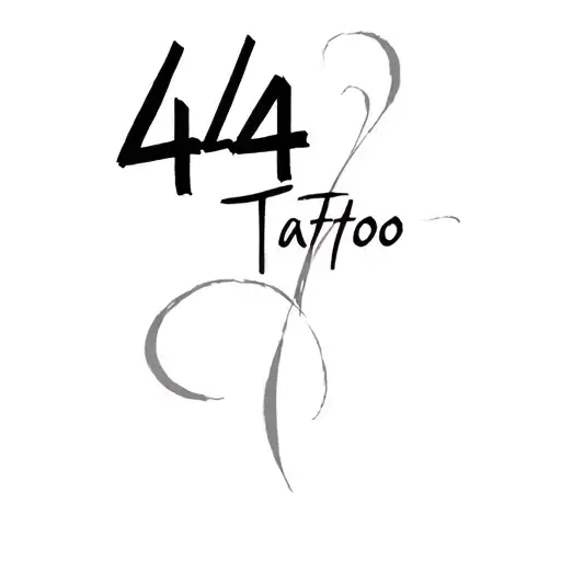 444 written tattoo design idea