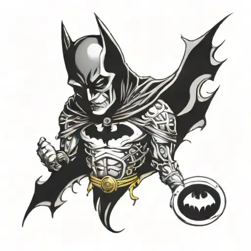 death batman tattoo design idea