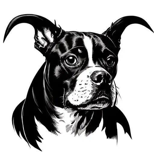 "Devil" dog tattoo design idea