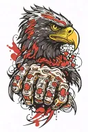 knuckle duster with eagle tattoo design idea