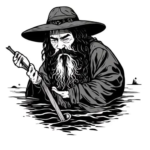 japanese tattoo drunk vagabond travelling tattoo design idea