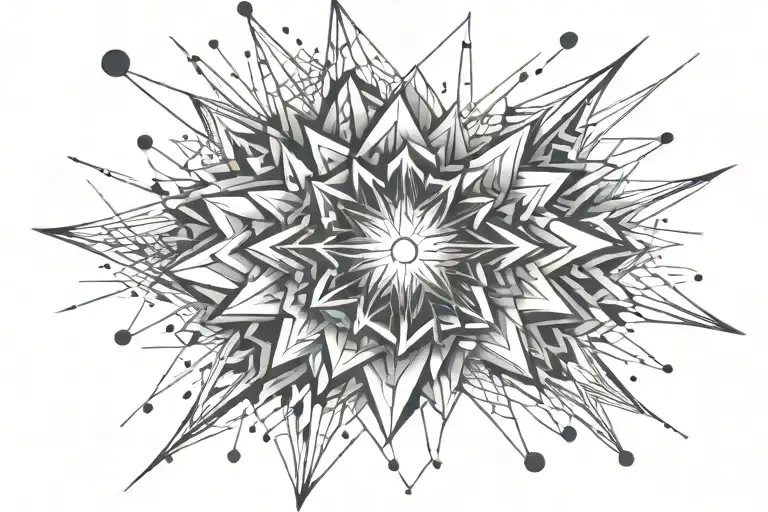 supernova explosion tattoo design idea